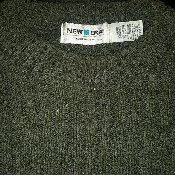 Mens New Era Ribbed Sweater Size L - Picture 6 of 7